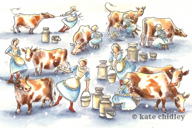 Eight Maids-a-Milking