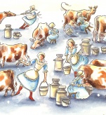 Eight Maids-a-Milking