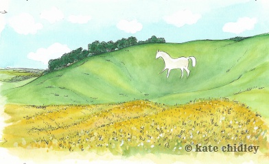 White Horse. Cherhill. Wiltshire